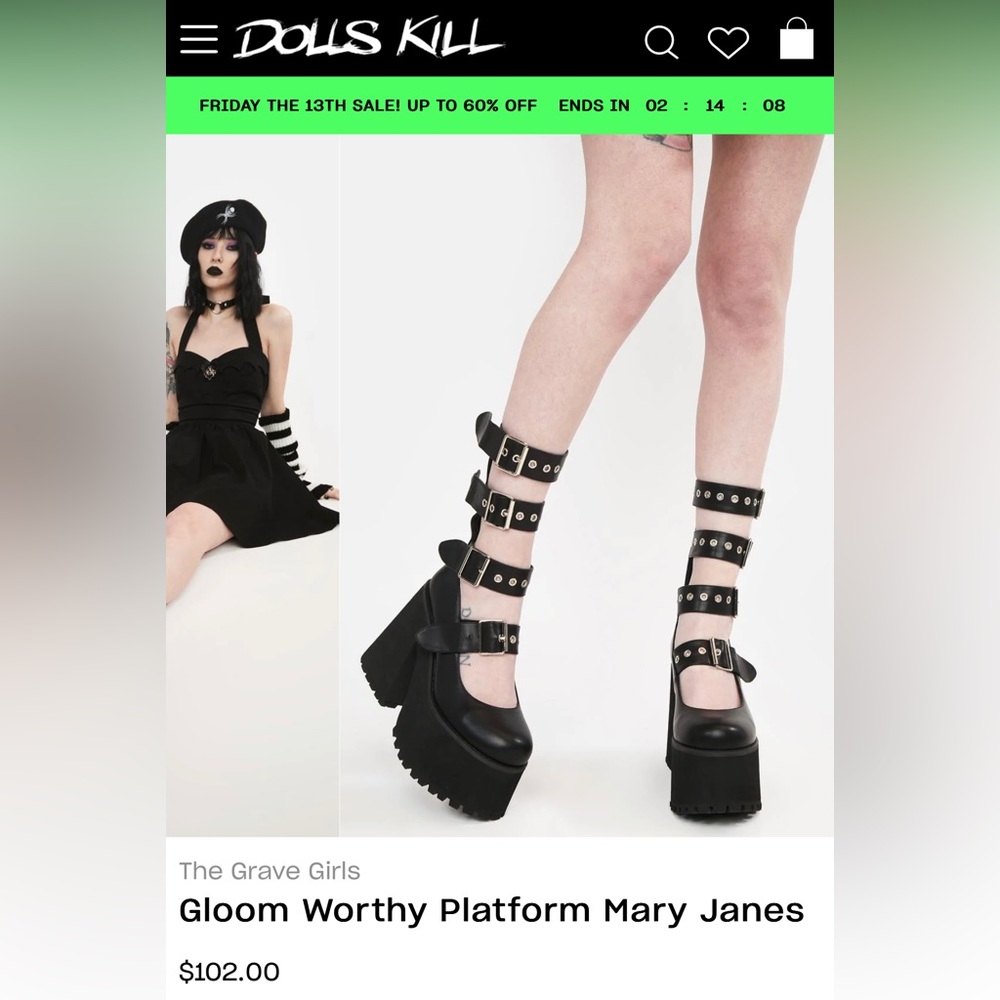 Dolls Kill Gloom Worthy Platform Mary Janes